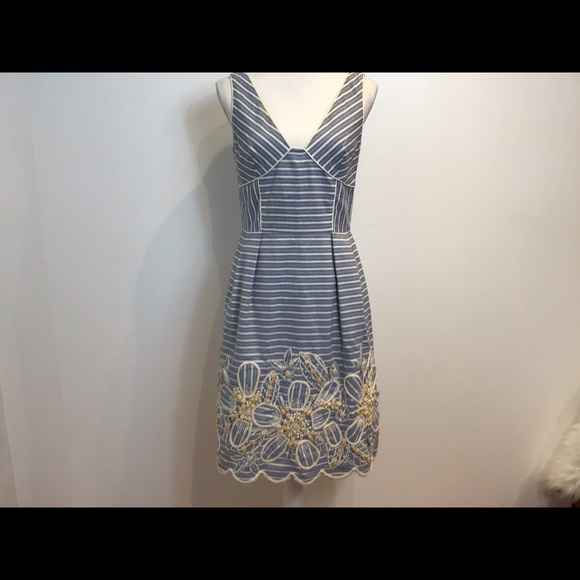 OSCAR DE LA RENTA SLEEVELESS DETAILED DRESS SZ 8 - Picture 12 of 16